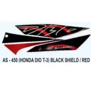Honda Dio Type 3 Graphics Kit Black Red