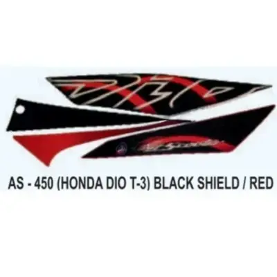 graphics-sticker-set-for-honda-dio-type-3-black-red-sticker-both-sides Honda Dio Type 3 Graphics Sticker Set Black Red
