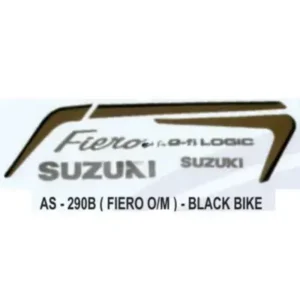 Suzuki Fiero Graphics Sticker Set Black