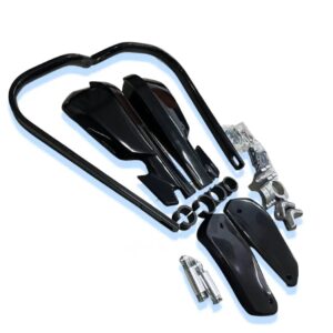 handguard-with-aluminium-brace-compatible-for-all-motorcycles-black Motorcycle Handguards Black Aluminum Brace