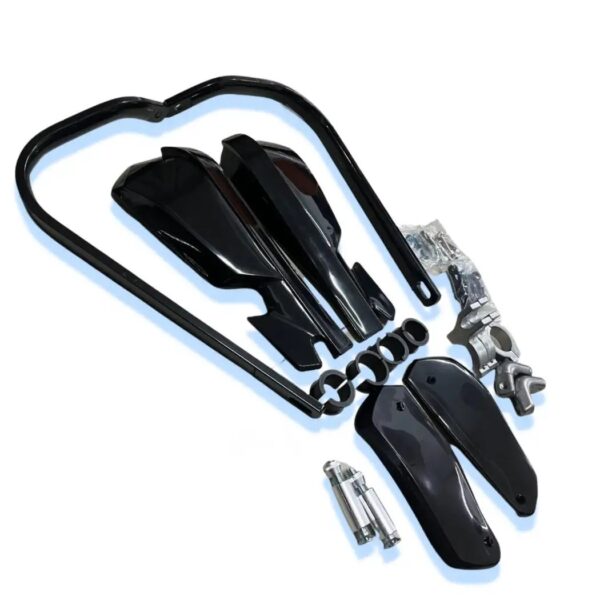 handguard-with-aluminium-brace-compatible-for-all-motorcycles-black Motorcycle Handguards Black Aluminum Brace