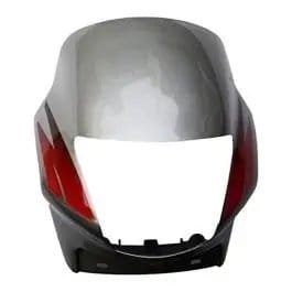 Hero Passion Plus Headlight Mask Dark Silver Red