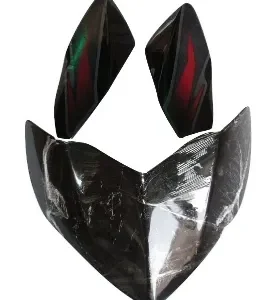 Headlight Mask for Bajaj Pulsar 135cc Black Red