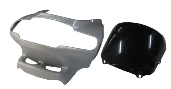 Suzuki Fiero Headlight Visor Mask Silver