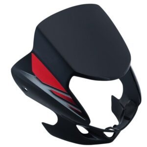 Hero CD Deluxe Headlight Visor Black Red Sticker