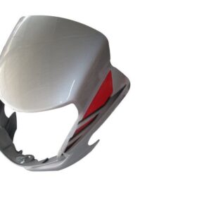 headlight-visor-fit-for-hero-cd-deluxe-new-model-cloud-silver-red-sticker Headlight Visor for Hero CD Deluxe New Model