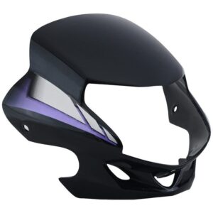 Hero HF Deluxe Headlight Visor Black Blue Sticker