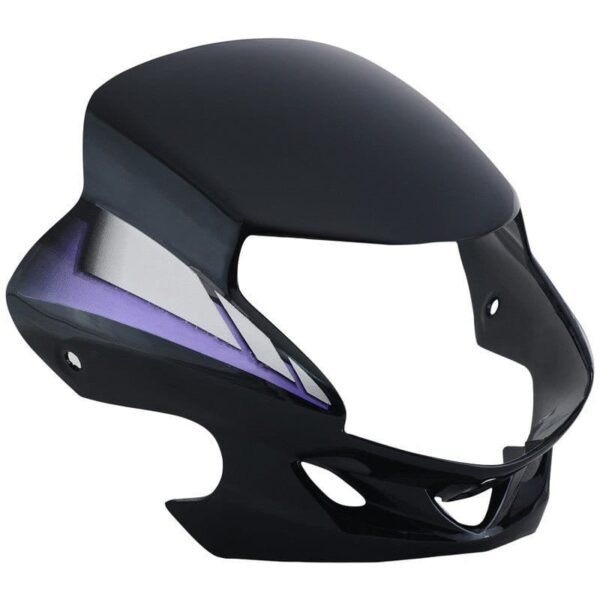 headlight-visor-fit-for-hero-hf-deluxe-black-blue-sticker-bp HF Deluxe Headlight Visor Black Blue Sticker