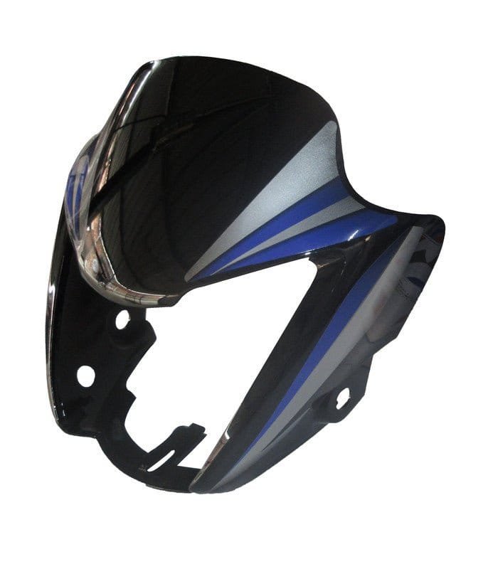 Hero Splendor NXG Headlight Visor Black Blue Sticker