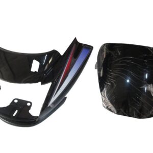 Hero Super Splendor Headlight Visor Black Red