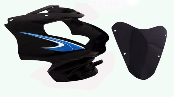 headlight-visor-fit-for-tvs-star-sport-new-model-black-blue-sticker TVS Star Sport New Model Headlight Visor Black