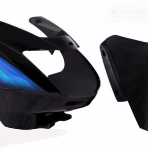 headlight-visor-fit-for-tvs-starcvti-110-cc-horse-type-black-blue-sticker TVS Starcity 110 Headlight Visor Black Blue