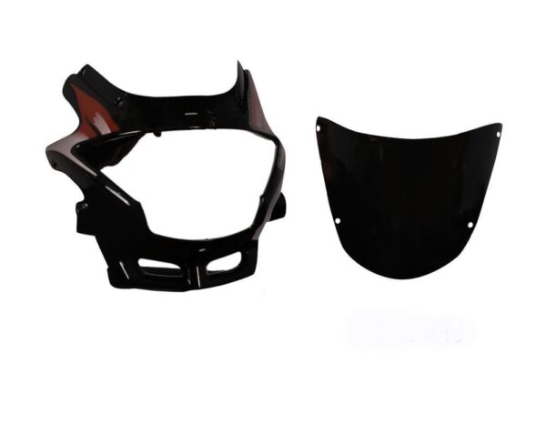 Headlight Visor for Glass Hero Glamour Old Black Red