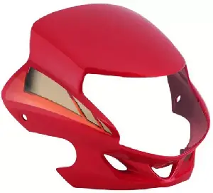 HF Deluxe Headlight Visor Red UF119B