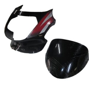 headlight-visor-with-glass-fit-for-tvs-victor-glx-black-red-sticker Headlight Visor for TVS Victor GLX Black Red