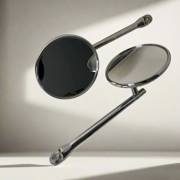 Aluminium Touring Side Mirrors Wide Angle Universal