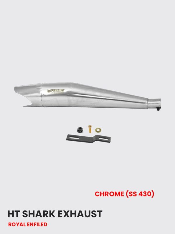 ht-shark-exhaust-chrome-ss-430-re-082c Exhaust for Harley Davidson 2008 Chrome