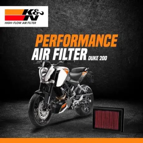 K N Air Filter for KTM Duke 200 BS6