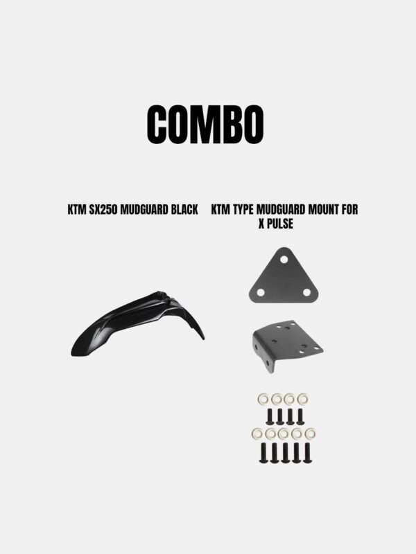 ktm-sx-250-mudguard-with-mount-black-for-x-pulse KTM SX 250 Mudguard Black for X Pulse