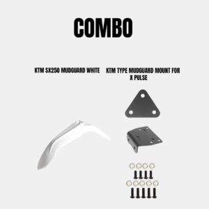 KTM SX 250 White Mudguard for X Pulse