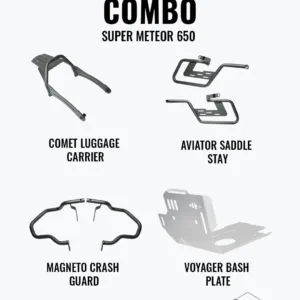 lcb-super-meteor-650-mega-combo-magneto-crash-guard-aviator-saddle-stay Crash Guard Aviator Saddle Stay for Super Meteor 650