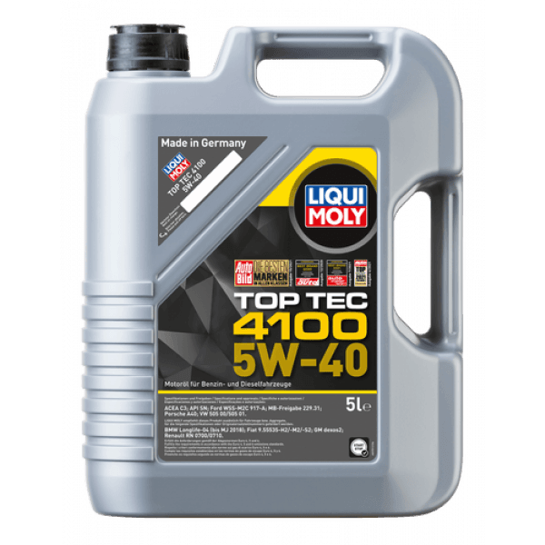 liqui-moly-top-tec-4100-5w-40-5l Liqui Moly Top Tec 4100 5W 40 Engine Oil 5L