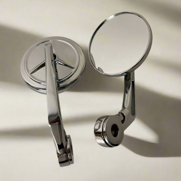 Chrome Handlebar End Mirrors for Royal Enfield Classic