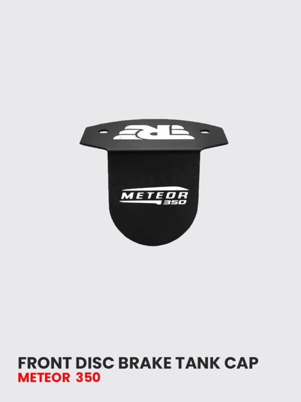 meteor-350-front-disc-brake-tank-cap-stainless-steel-black-matt-ftc-001 Front Disc Brake Tank Cap Meteor 350 Stainless Steel Black