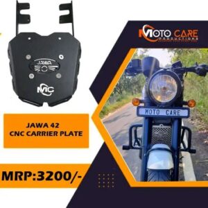 moto-care-cnc-carrier-plate-for-jawa-42-black Carrier Plate for Jawa 42 Black