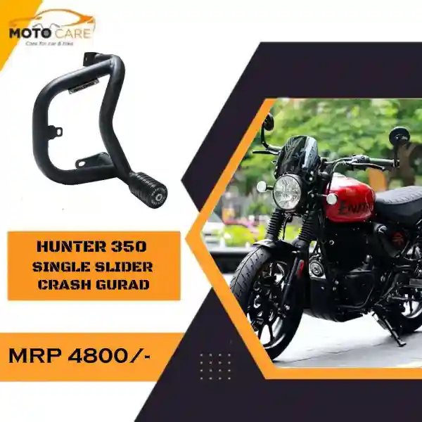 moto-care-heavy-metal-single-slider-crash-guard-for-royal-enfield-hunter-350 Crash Guard for Royal Enfield Hunter 350