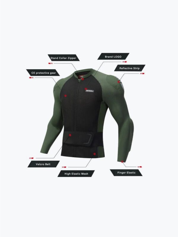 motowolf-armour-jacket-green-1031b Motowolf Motorcycle Armor Jacket Green