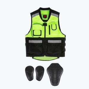 Motowolf Padded Vest Black Green 0504