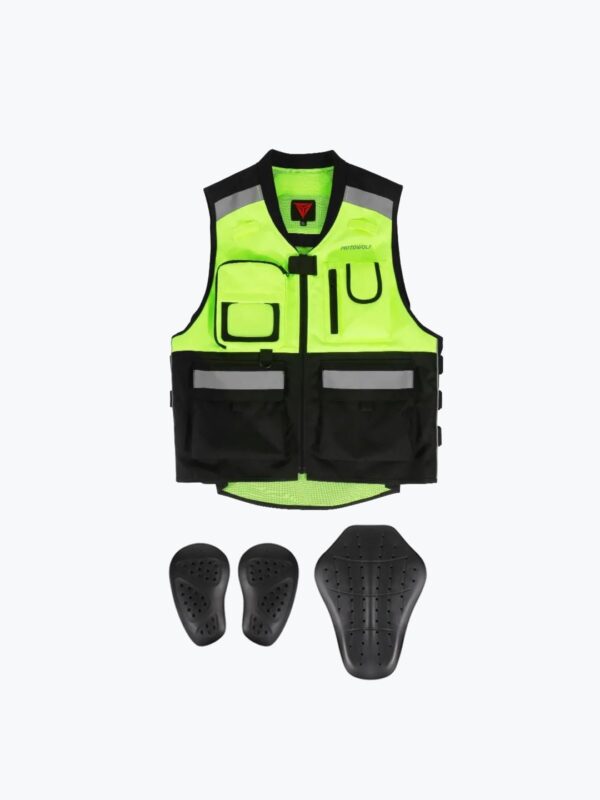 Motowolf Padded Vest Black Green 0504