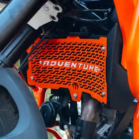 Orange Radiator Guard for KTM 390 Adventure