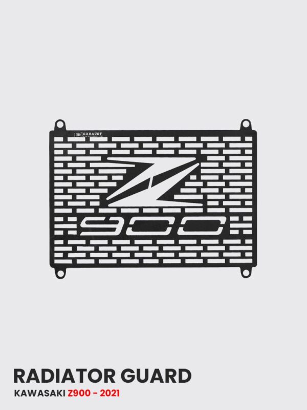 radiator-guard-for-kawasaki-z-900-2021-black-matt-and-silver-rd-732 Radiator Guard Kawasaki Z900 2021 Black Silver
