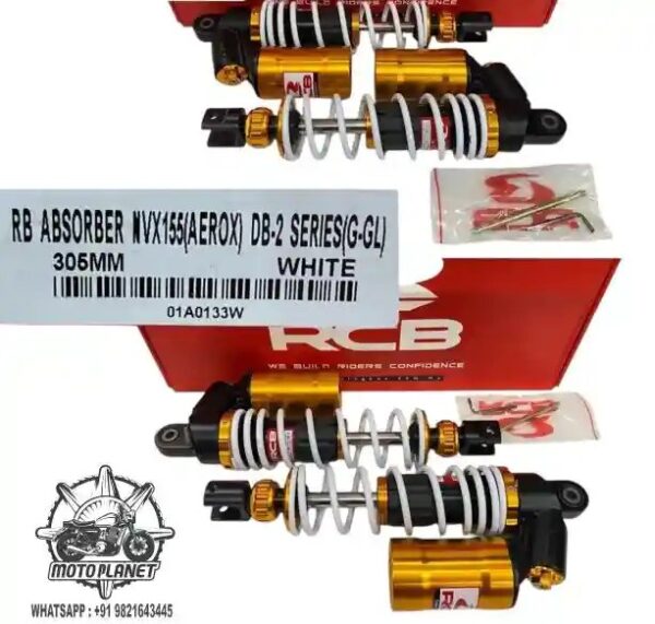 Aerox Rear Shock Absorber White Gold RCB