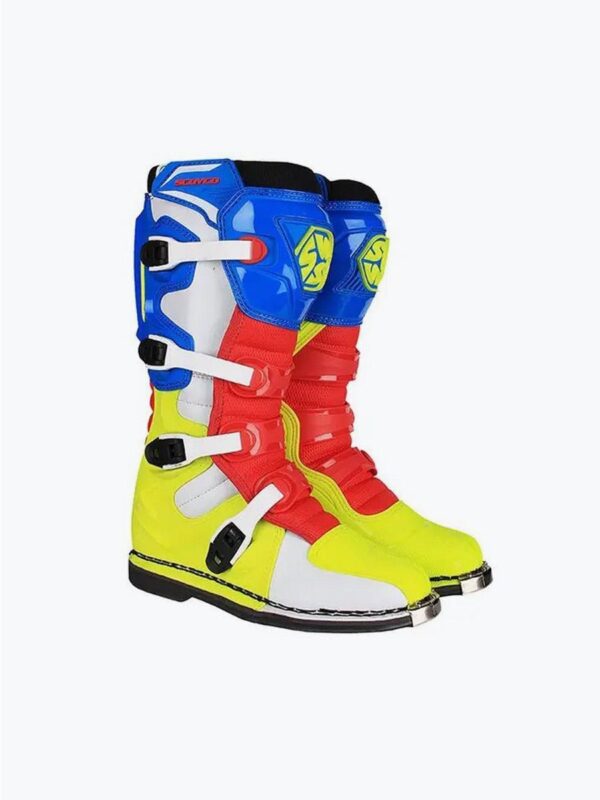 scoyco-boot-mbm006-multi-color Scoyco MBM006 Motorcycle Boots Multi Color