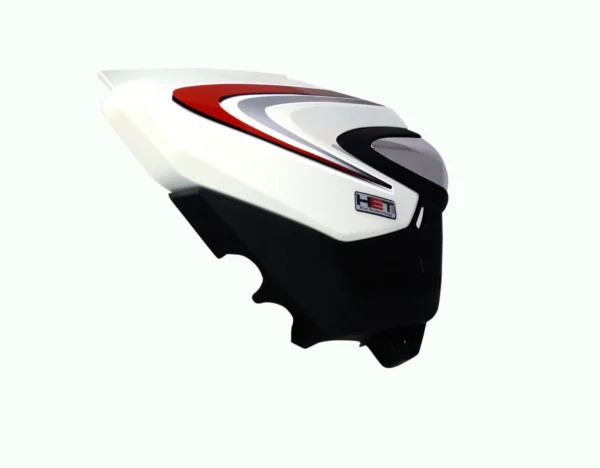 side-panel-cover-honda-shine-dx-with-chrome-garnish-white Side Panel Cover Honda Shine DX White