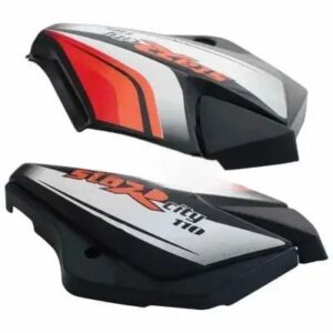 side-panel-cover-tvs-star-cvti-110cc-latest-type-3-black-red-stk TVS Star CVTi 110cc Side Panel Cover Black Red