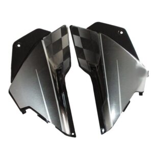 side-panel-side-cowl-set-fit-for-hero-glamour-new-model-black-silver-sticker Side Panel Cowl Set for Hero Glamour