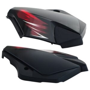 side-panel-side-cowl-set-fit-for-tvs-starcvti-110-cc-new-model-black-red Side Panel Cowl Set for TVS Star City 110 New Black Red