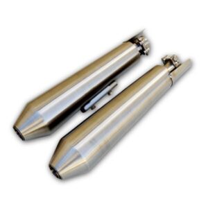 Brushed Steel Short Slip On Exhaust for RE 650