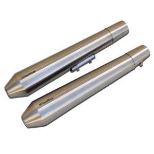Exhaust Slip On for Royal Enfield RE650 Brushed Steel