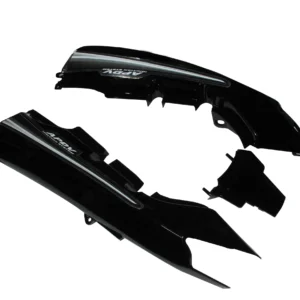 tail-panel-seat-cowl-hero-passion-pro-type-3-black-silver-stk Tail Panel Seat Cowl for Hero Passion Pro Type 3 Black Silver