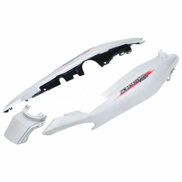 tail-panel-seat-cowl-honda-dream-yuga-silver Tail Panel Seat Cowl for Honda Dream Yuga Silver