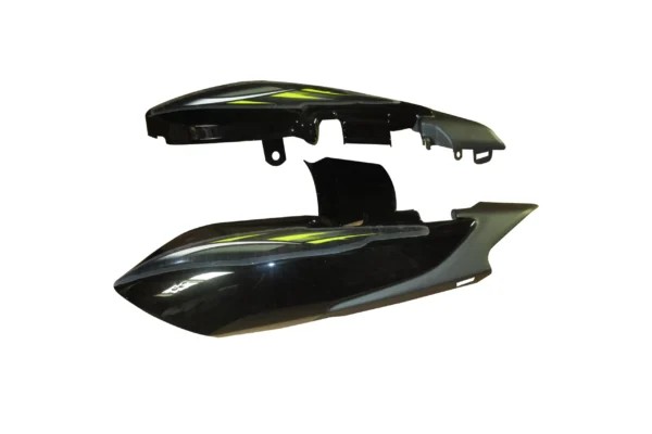 tail-panel-seat-cowl-tvs-star-cvti-110-n-m-black-green-stk TVS Star CVTi 110 Rear Seat Cowl Black Green