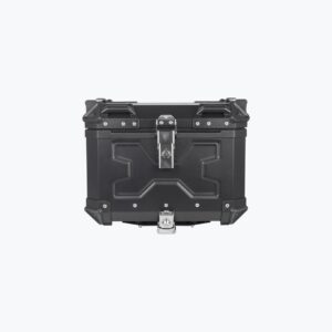Top Case for Motorcycle Aluminum Black with Pad