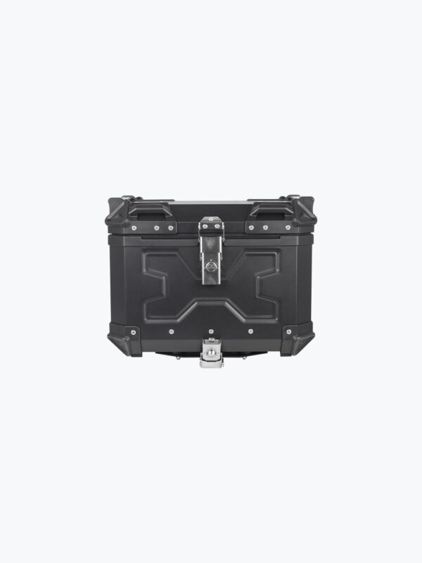 Top Case for Motorcycle Aluminum Black with Pad