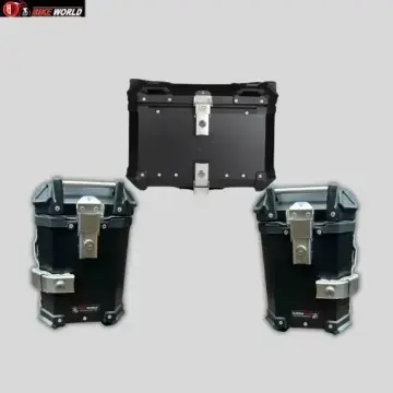 top-box-with-panniers-black-sliver Black Silver Top Box Panniers