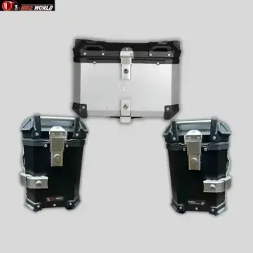 top-box-with-panniers-sliver-black Top Box with Panniers Silver Black